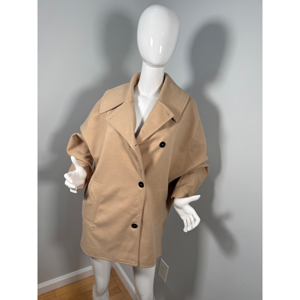 Commense Solid Oversized Pocket Button Coat  Khaki‎ size XS - Picture 10 of 10